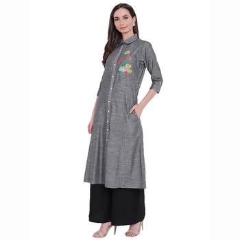 Black printed rayon ethnic-kurtis 3