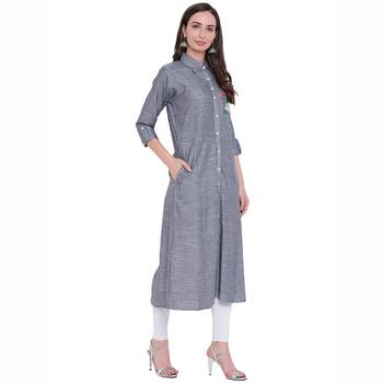 Blue printed rayon ethnic-kurtis 4