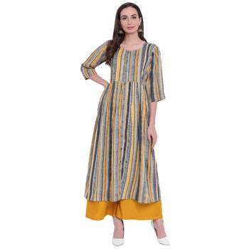 Grey printed rayon ethnic-kurtis 1