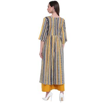 Grey printed rayon ethnic-kurtis 2