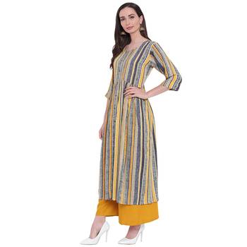 Grey printed rayon ethnic-kurtis 3