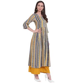Grey printed rayon ethnic-kurtis 4