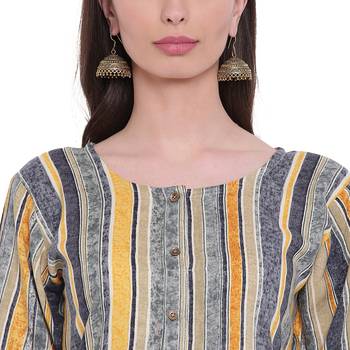 Grey printed rayon ethnic-kurtis 5