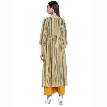 Mustard printed rayon ethnic-kurtis 2