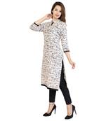 Black Printed Cotton Stitched Kurtis