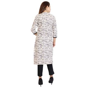 Black Printed Cotton Stitched Kurtis 4