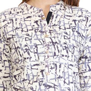 Black Printed Cotton Stitched Kurtis 5
