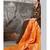 BROWN embroidered silk blend unstitched salwar with dupatta