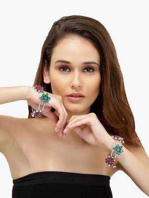 German Silver Kundan Bangle 1