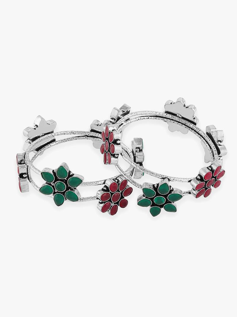 German Silver Kundan Bangle