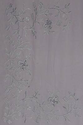 Grey Embroidered Net Saree With Blouse 3