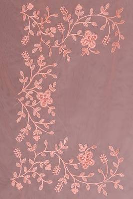 Light Pink Embroidered Net Saree With Blouse 3