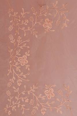 Peach Embroidered Net Saree With Blouse 3