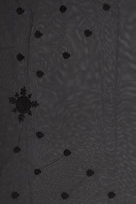 Black embroidered net saree with blouse 3