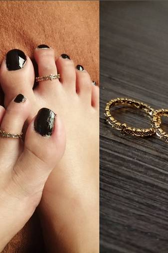 Super Slim Dailywear Gold Toe Rings