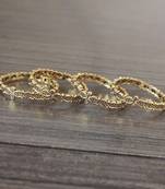 Slim Elegant Matt Gold Toe Rings 4 Pc Combo