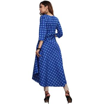 Blue printed cotton ethnic kurtis 2