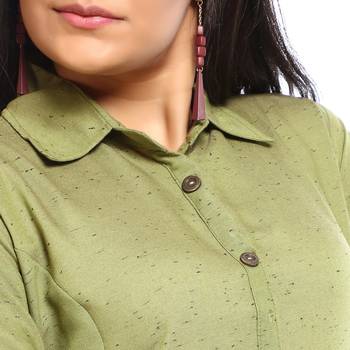 Light green plain cotton kurtas and kurtis 5