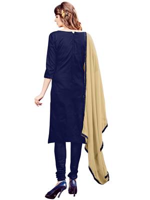 Blue brocade cotton salwar 2