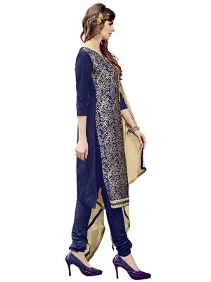Blue brocade cotton salwar 3