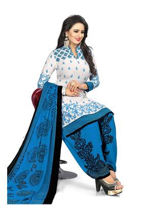 Off-White Printed Crepe Salwar 1