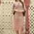 brown COTTON STYLISH PRINTED KURTI WITH PANTS 
