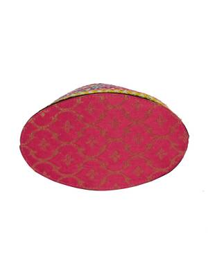 TARUSA Pink Silk Blend Textrured Potli for women 4