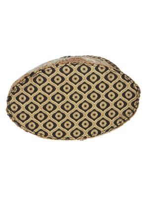 TARUSA Black Silk Blend Textrured Potli for women 4