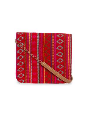 TARUSA Geometric Red color sling Bag 1