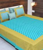 The Kanha 100% Cotton Rajasthani Print 200 Tc Double Bedsheet With 2 Pillow Covers, King Size