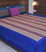 The Kanha 100% Cotton Rajasthani Print 200 Tc Double Bedsheet With 2 Pillow Covers, King Size