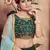 Dark Green Cutdana & Resham Embroidered Silk Semi Stitched bridal lehenga