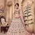 Baby Pink Multi Rubber Foil Embroidered Silk Semi Stitched bridal lehenga