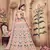 Baby Pink Multi Rubber Foil Embroidered Silk Semi Stitched bridal lehenga