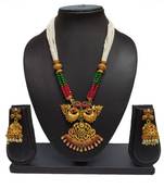 Maroon Green Matte Polish South Indian Peacock Designer Ethnic Fashion Traditonal Necklace Set For Women