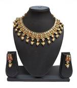Ethnic Fashion Maroon Green Enamel Contemproray  Traditional Necklace Set For Women