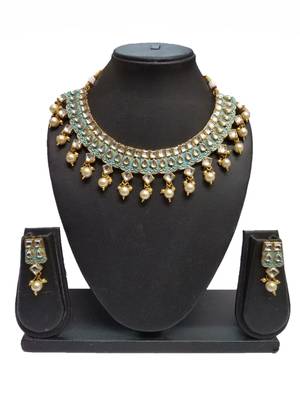 Ethnic Fashion Firozi Enamel Contemproray Traditional Necklace Set For Women 1
