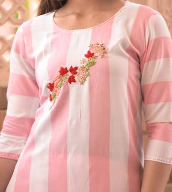 pink rayon kurti with plazo 2