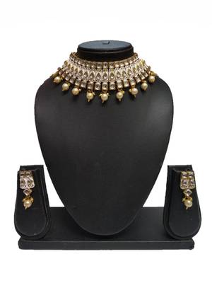 Fashion White Enamel Contemproray Ethnic Traditional Necklace Set For Women 1