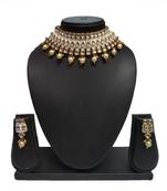 Fashion White Enamel Contemproray Ethnic Traditional Necklace Set For Women