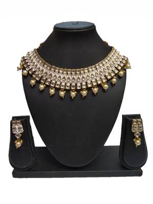 Fashion White Enamel Contemproray Ethnic Traditional Necklace Set For Women 2