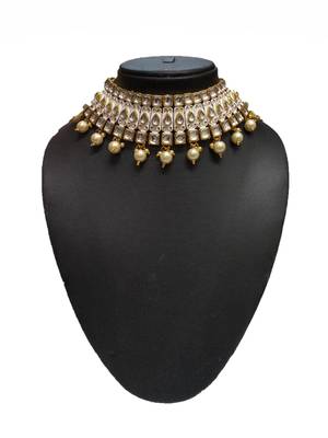 Fashion White Enamel Contemproray Ethnic Traditional Necklace Set For Women 3