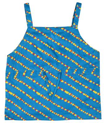 Blue Baby Girls Skirt and Top Self Design Hand Block Print 3