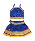 Baby Girls Skirt and Top Self Design Hand Block Print