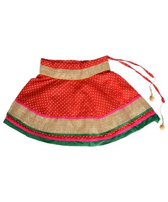 Baby Girls Skirt and Top Self Design Hand Block Print 4