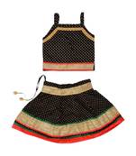 Baby Girls Skirt and Top Self Design Hand Block Print