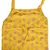 Yellow Baby Girls Skirt and Top Self Design Hand Block Gold Print
