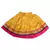 Yellow Baby Girls Skirt and Top Self Design Hand Block Gold Print