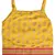 Yellow Baby Girls Skirt and Top Self Design Hand Block Gold Print