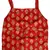 Red Baby Girls Skirt and Top Self Design Hand Block Gold Print